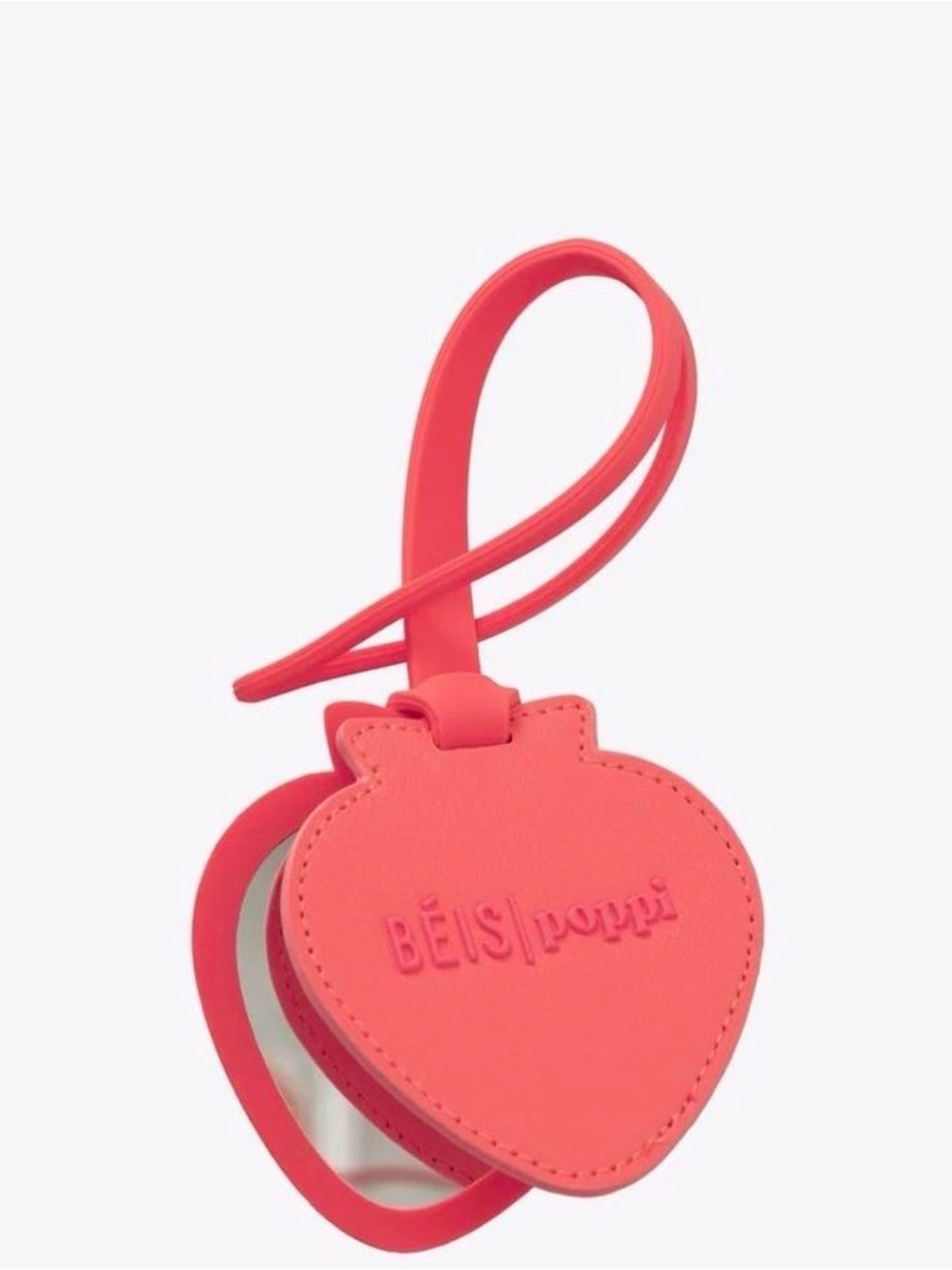 BÉIS x poppi The Mirror Bag Charm 
in Strawberry NWT limited edition - Picture 2 of 5